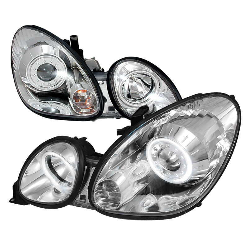 1998-2005 Lexus GS300/GS400 Chrome CCFL Halo Projector Headlights - 3LHP-GS30098