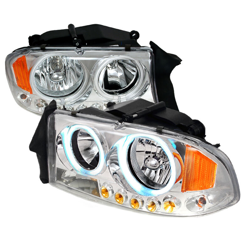 1997-2003 Dodge Durango Chrome CCFL Halo Euro Headlights-4LH-DAK97H-KS