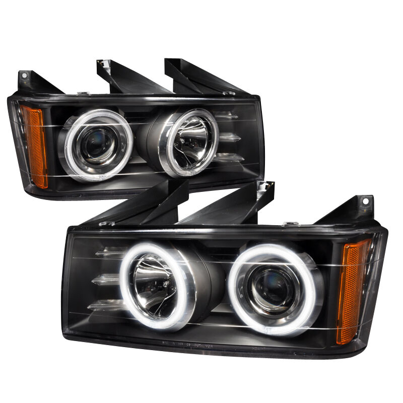 2004-2006 GMC Colorado/canyon Black CCFL Halo Projector Headlights - 4LHP-COL04J