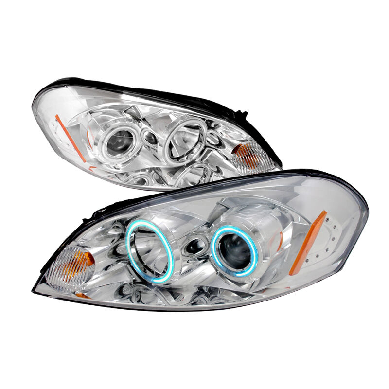 2006-2015 Chevy Monte Carlo Chrome CCFL Halo Projector Headlights - 4LHP-IPA06-K