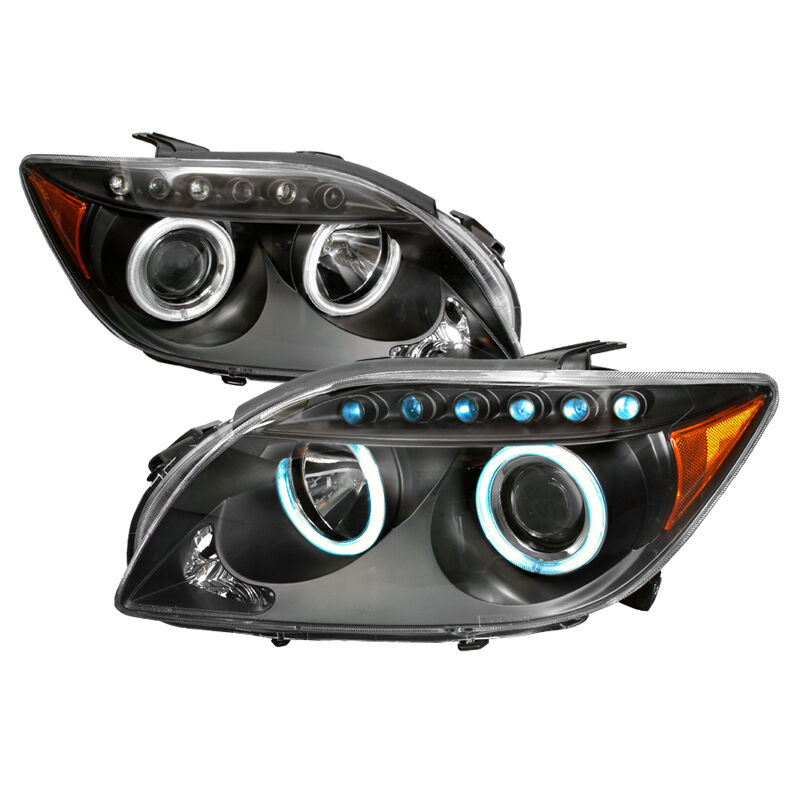2005-2010 Scion TC Black CCFL Halo Projector Headlights - 4LHP-TC05JM-KS