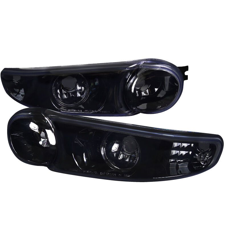 2000-2005 GMC Yukon Denali Gloss-Black-Smoke Bumper Lights-LB-DEN00G-TM