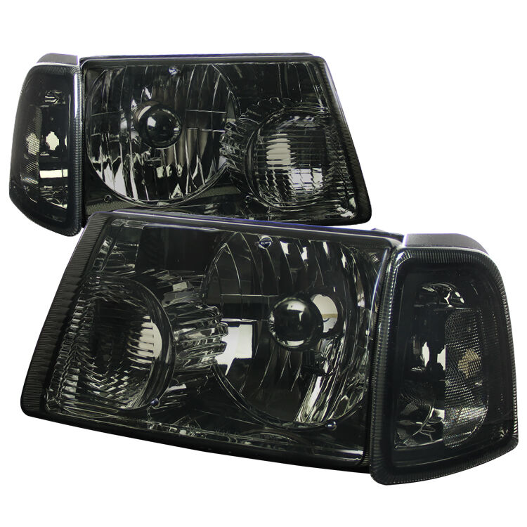 2001-2011 Ford Ranger Smoke Euro Headlights + Corner-LCLH-RAN01G-RS