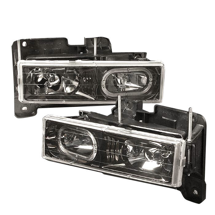 1988-1998 Chevy C10 Black Euro Headlights-LH-C1088HJM-KS