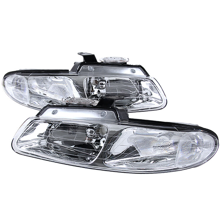 1996-2000 Dodge Caravan Chrome Euro Headlights-LH-CAR96-RS
