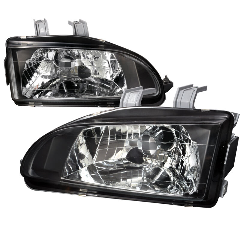 1992-1995 Honda Civic Black Euro Headlights-LH-CV92JM-APC