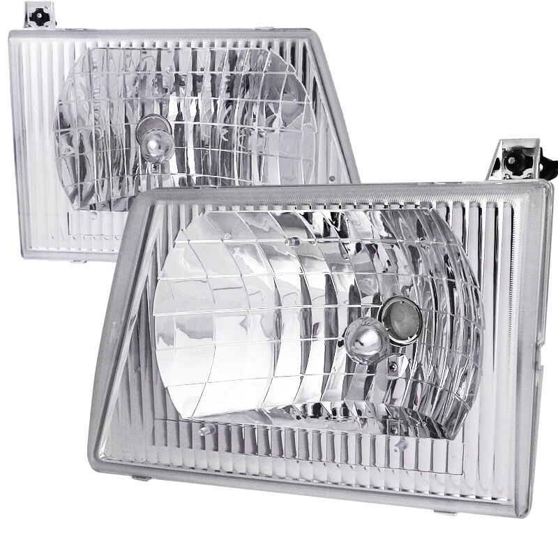 1992-2006 Ford Econoline Chrome Euro Headlights-LH-ECON92-ABM