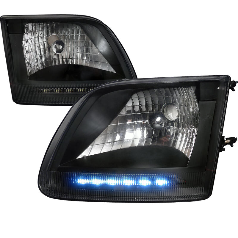 1997-2003 Ford F150 LED Black Euro Headlights-LH-F15097JM-RS