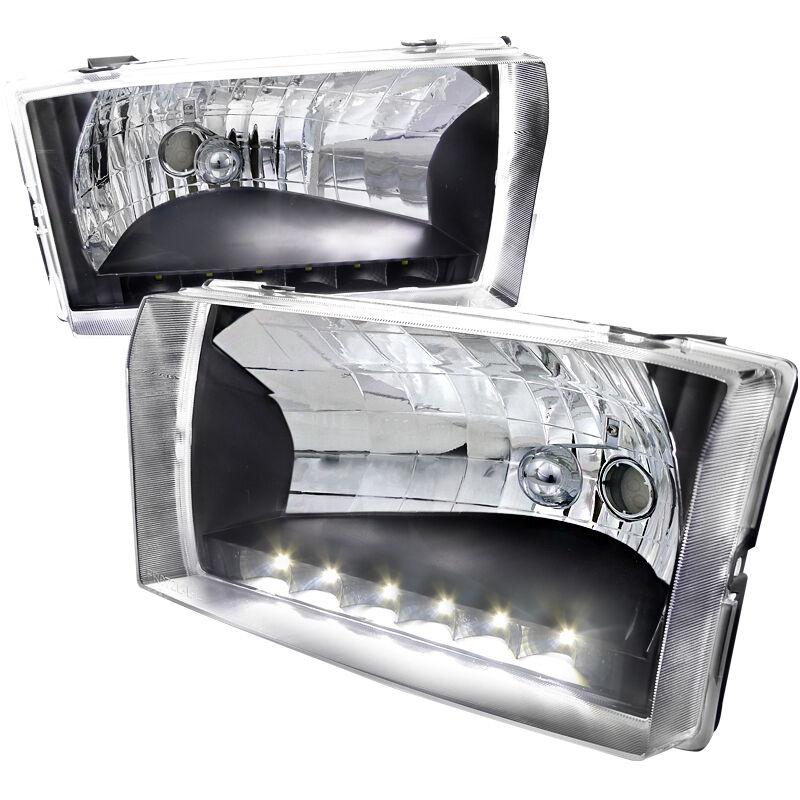 1999-2004 Ford F250/F350 SuperDuty LED Black Euro Headlights-LH-F25099JM-RS