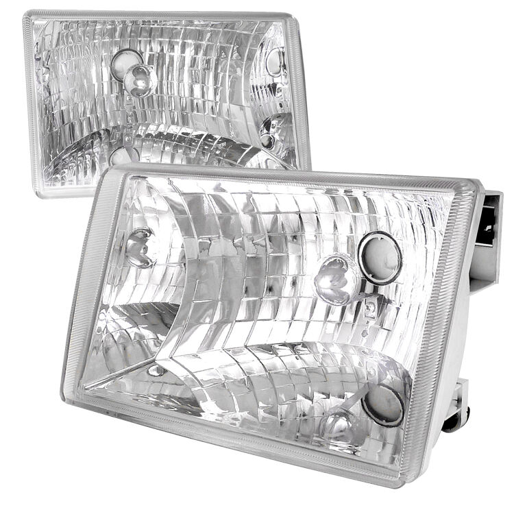 1993-1998 Grand Cherokee Chrome Euro Headlights-LH-GKEE93-RS