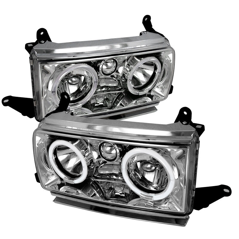 1991-1997 Toyota Land Cruiser Chrome Halo Euro Headlights-LH-LCR90H-KS