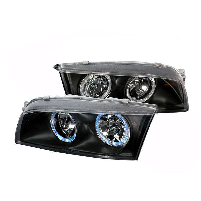 1997-2001 Mitsubishi Mirage Black Euro Headlights-LH-MRG974HJM-KS