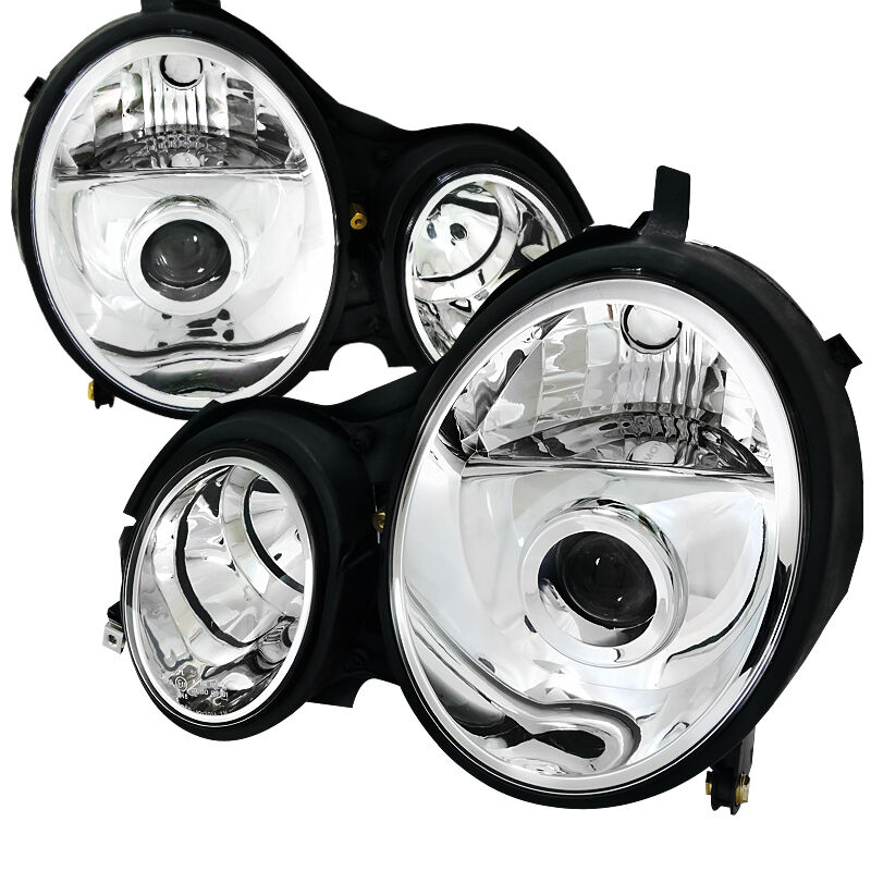 2000-2002 Mercedes Benz W210 E-class Chrome Projector Headlights - LHP-BW2100