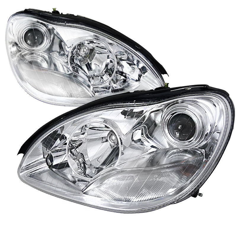 2000-2005 Mercedes Benz S Class W220 Chrome Projector Headlights - LHP-BW2200
