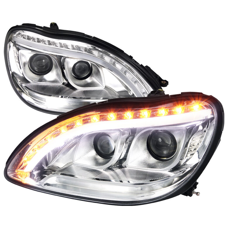 2000-2006 Mercedes BenzS Class W220 LED DChrome Projector Headlights - LHP-BW220