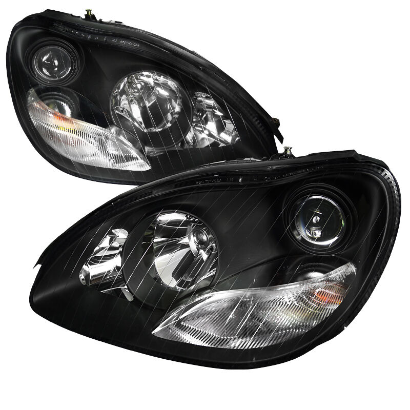 2000-2006 Mercedes Benz S Class W220 Black Projector Headlights - LHP-BW22000