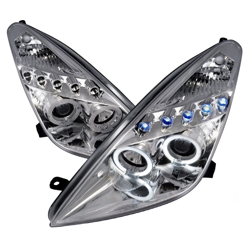 2000-2005 Toyota Celica Halo LED Chrome Projector Headlights - LHP-CEL00-TM