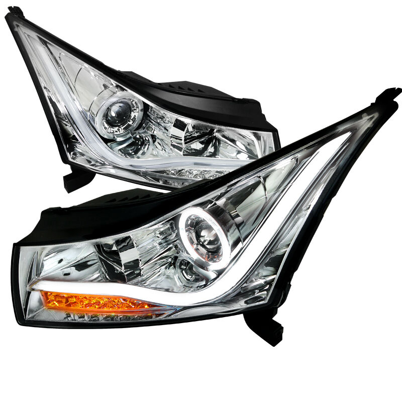 2011-2014 Chevy Cruze DRL Chrome Projector Headlights - LHP-CRU11-TM
