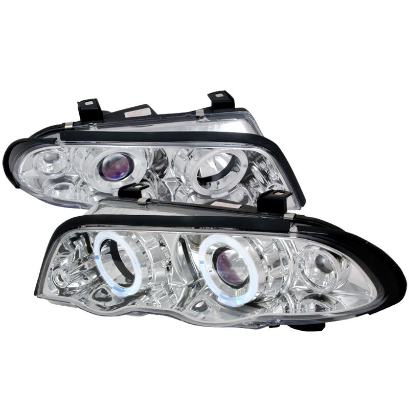 1999-2001 BMW E46 3-Series 4DR Sedan Halo Chrome Projector Headlights - LHP-E469