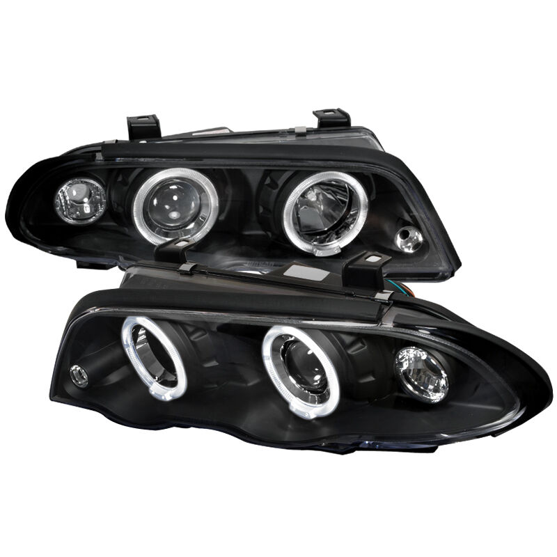 1999-2001 BMW E46 3-Series 4DR Sedan Halo Black Projector Headlights - LHP-E4699