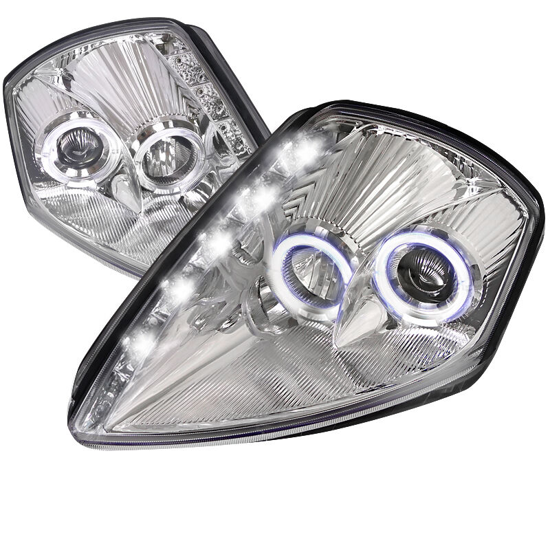 2000-2005 Mitsubishi Eclipse Halo LED Chrome Projector Headlights - LHP-ELP00-RS
