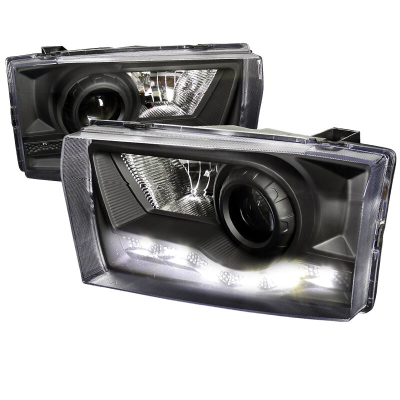 1999-2004 Ford F250 Superduty R8 LED Black Projector Headlights - LHP-F25099JM-R