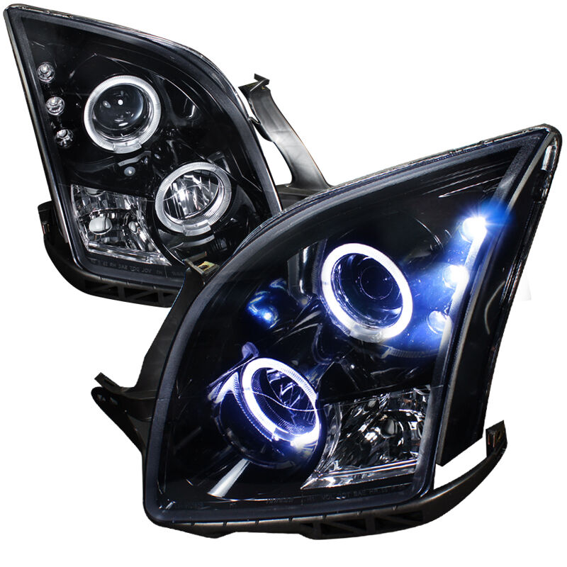 2006-2009 Ford Fusion Halo Gloss-Black-Smoke Projector Headlights - LHP-FUS06G-T