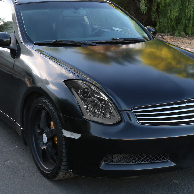 2003-2007 Infiniti G35 2DR Gunmetal Sequential Projector Fits Factory Xenon Headlights