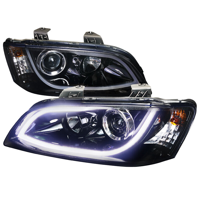 2008-2009 Pontiac G8 DRL Gloss-Black-Smoke Projector Headlights - LHP-G808G-TM