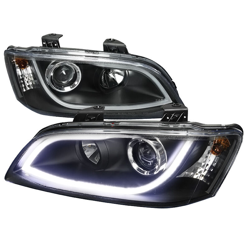2008-2009 Pontiac G8 DRL Black Projector Headlights - LHP-G808JM-TM