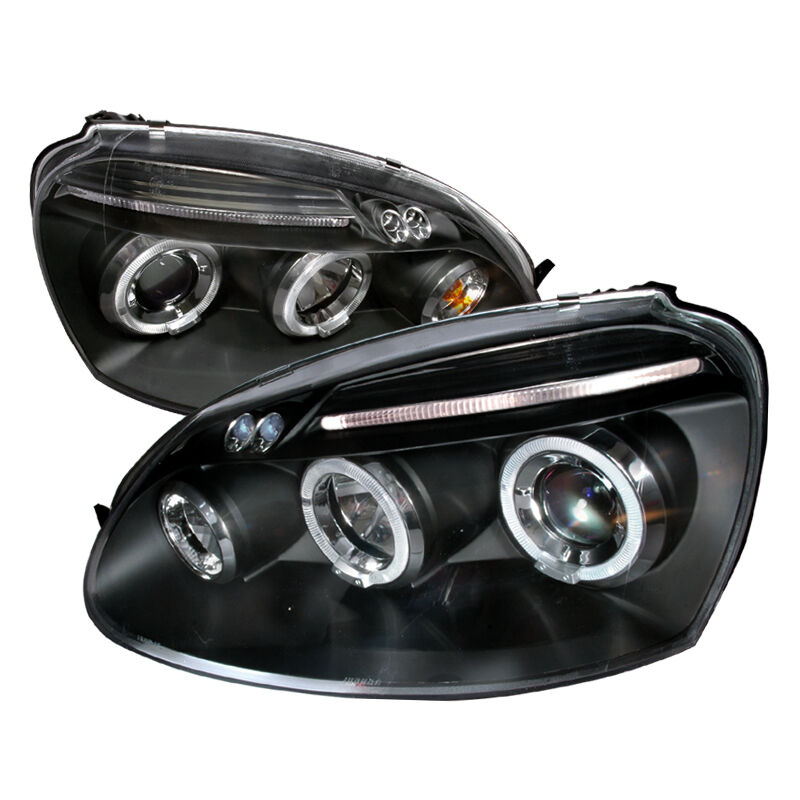 2006-2008 VW Golf Halo LED Black Projector Headlights - LHP-GLF05JM-TM