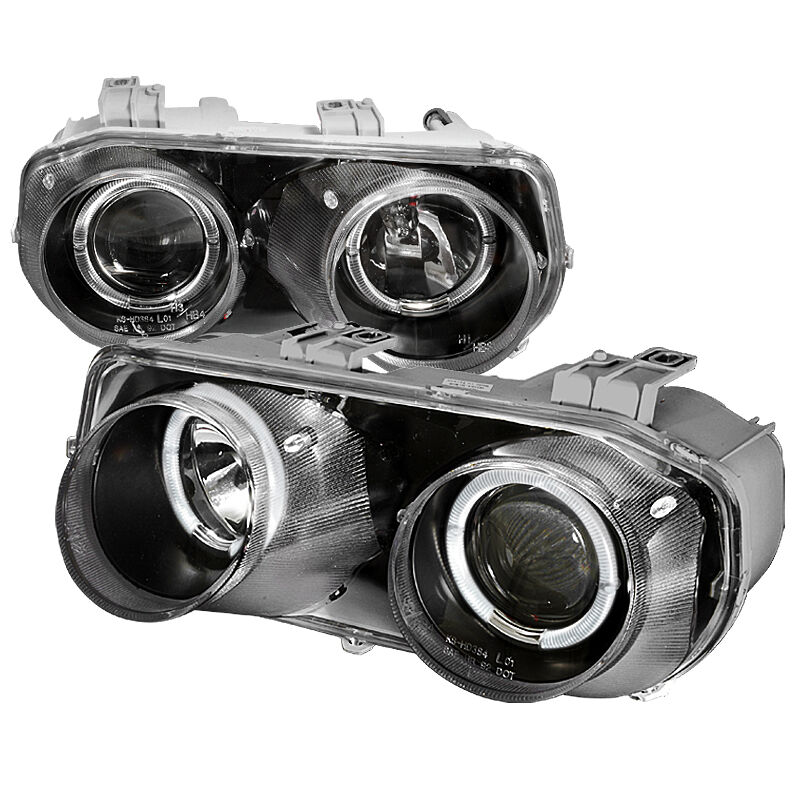 1994-1997 Acura Integra Black Halo Projector Headlights - LHP-INT94JM-KS