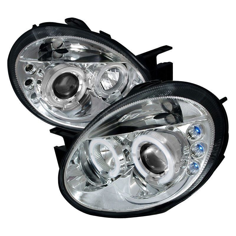 2003-2005 Dodge Neon Halo LED Chrome Projector Headlights - LHP-NEO03-TM