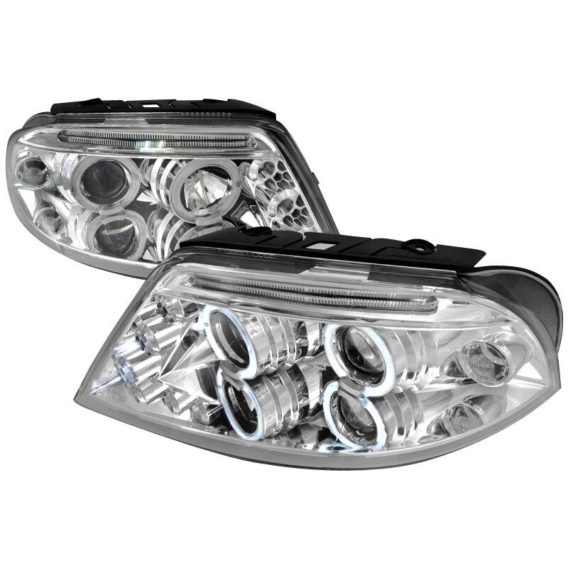 2001-2005 VW Passat Halo LED Chrome Projector Headlights - LHP-PAS01-TM