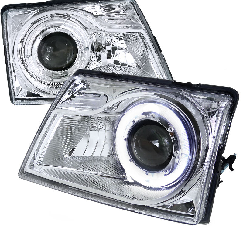 1998-2000 Ford Ranger Halo Chrome Projector Headlights - LHP-RAN98-RS