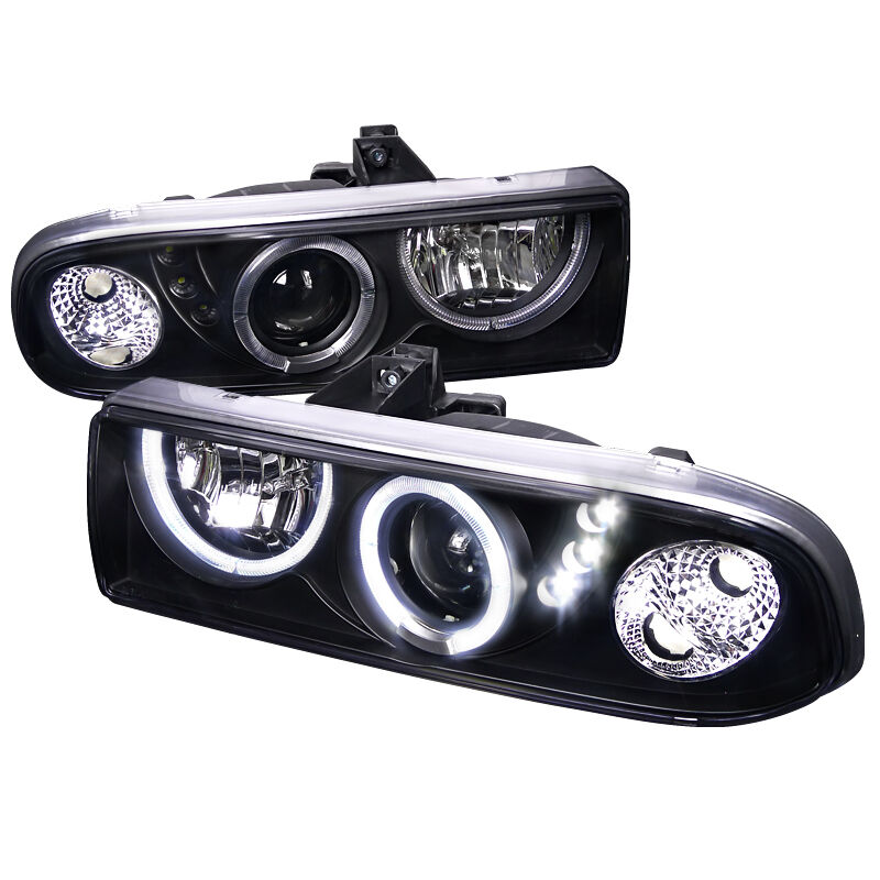 1998-2004 Chevy S10 Halo Black Projector Headlights - LHP-S1098JM-RS