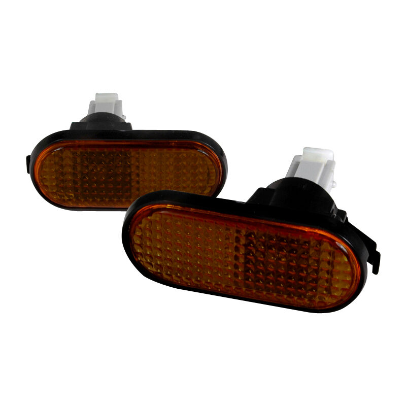 1992-1995 Honda Civic Smoke/Amber Flat-Type Side Marker Lights-LSM-CV92GAFT