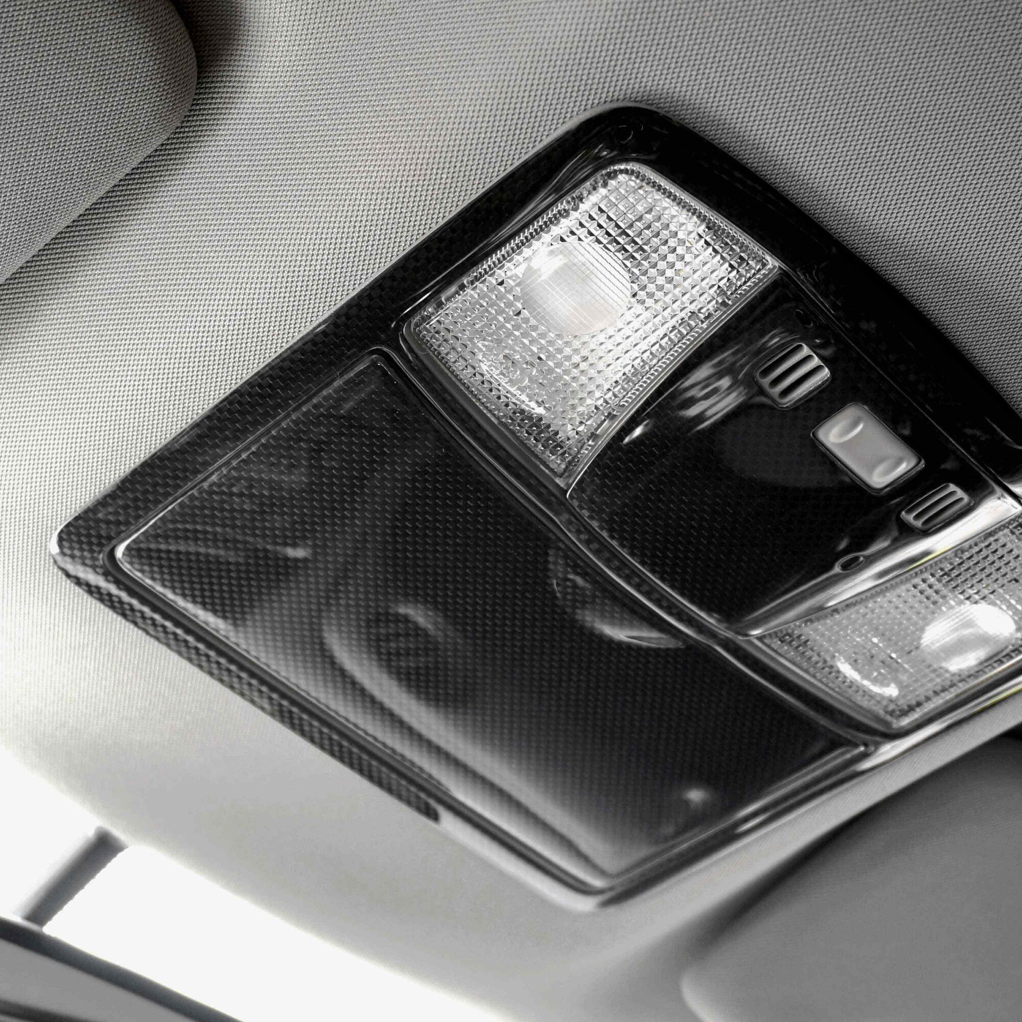 2009-2016 Nissan GTR Carbon Fiber map Light Surround Trim (3 pcs) by Seibon