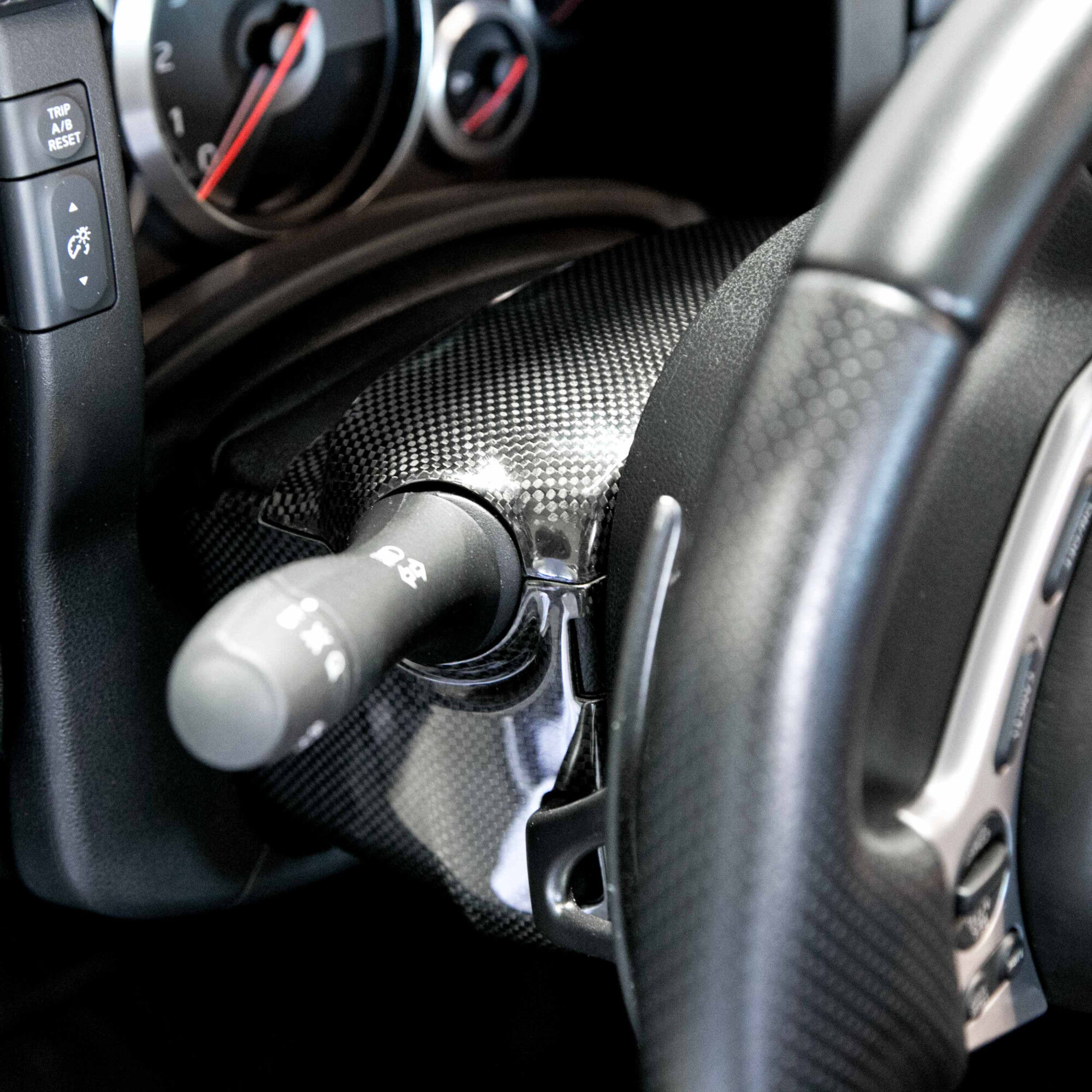 2009-2016 Nissan GTR Carbon Fiber steering column Surround Trim (4 pcs) by Seibon