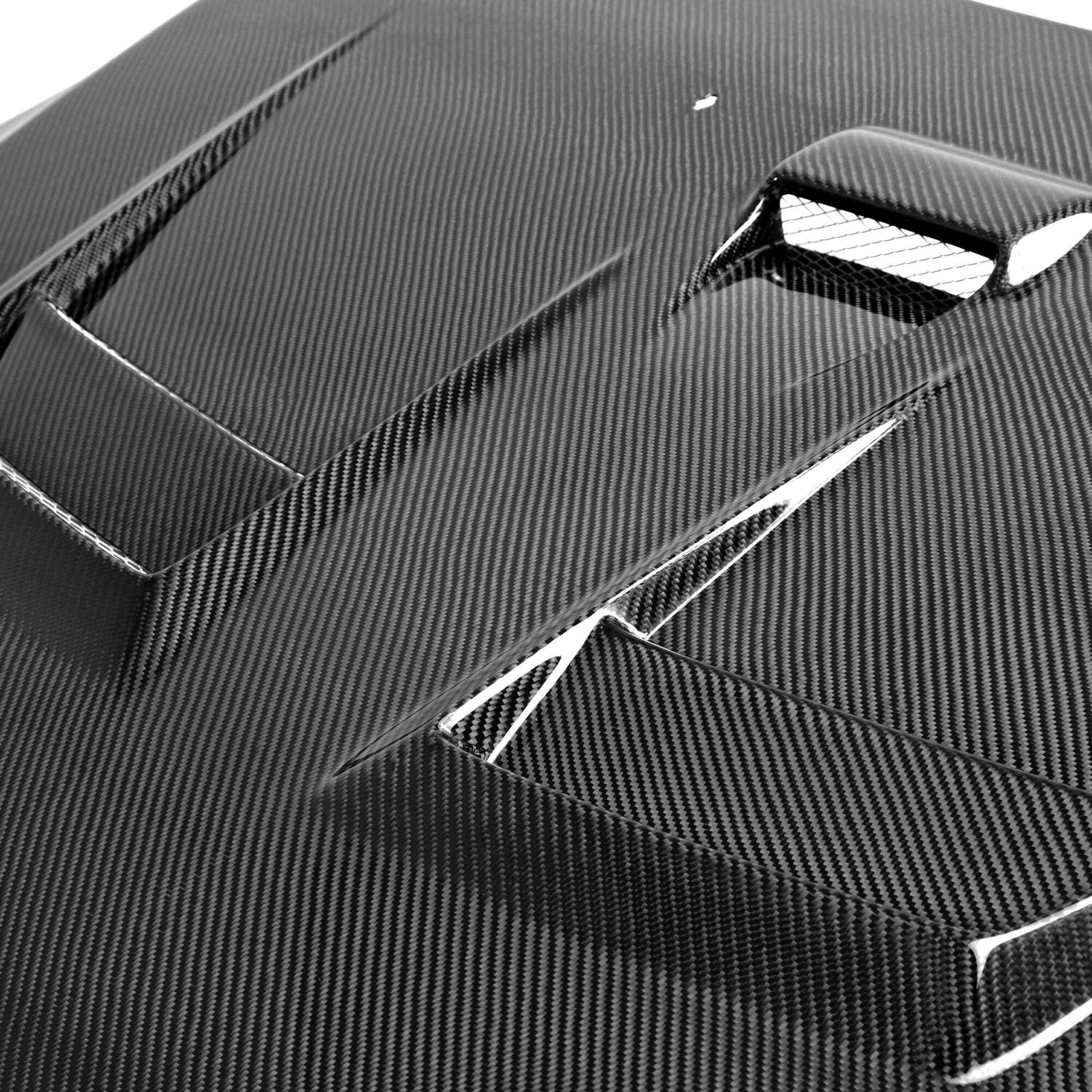 2008-2015 Mitsubishi Lancer EVO X DV Style Carbon Fiber Hood by Seibon