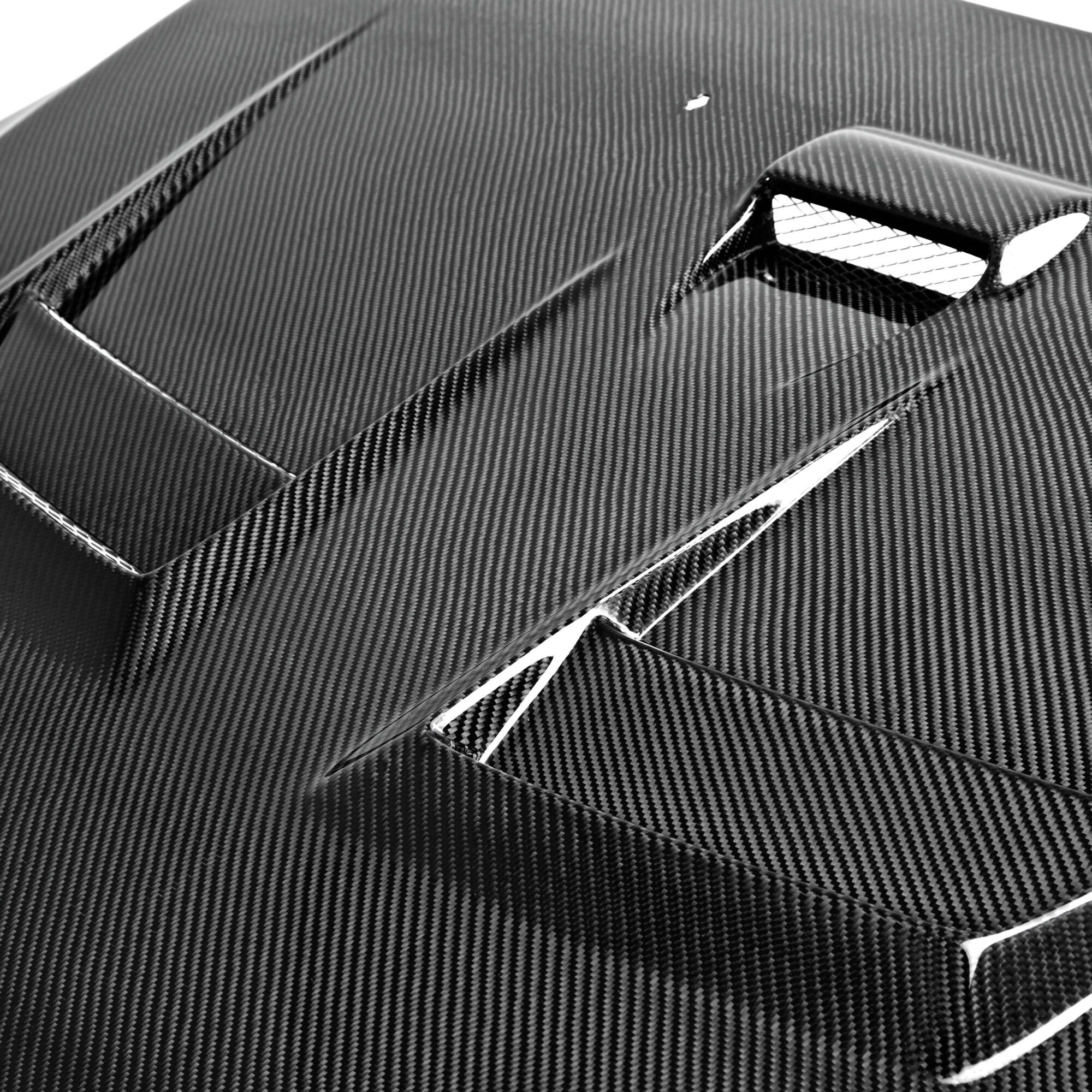 2008-2015 Mitsubishi Lancer EVO X DV Style Carbon Fiber Hood by Seibon