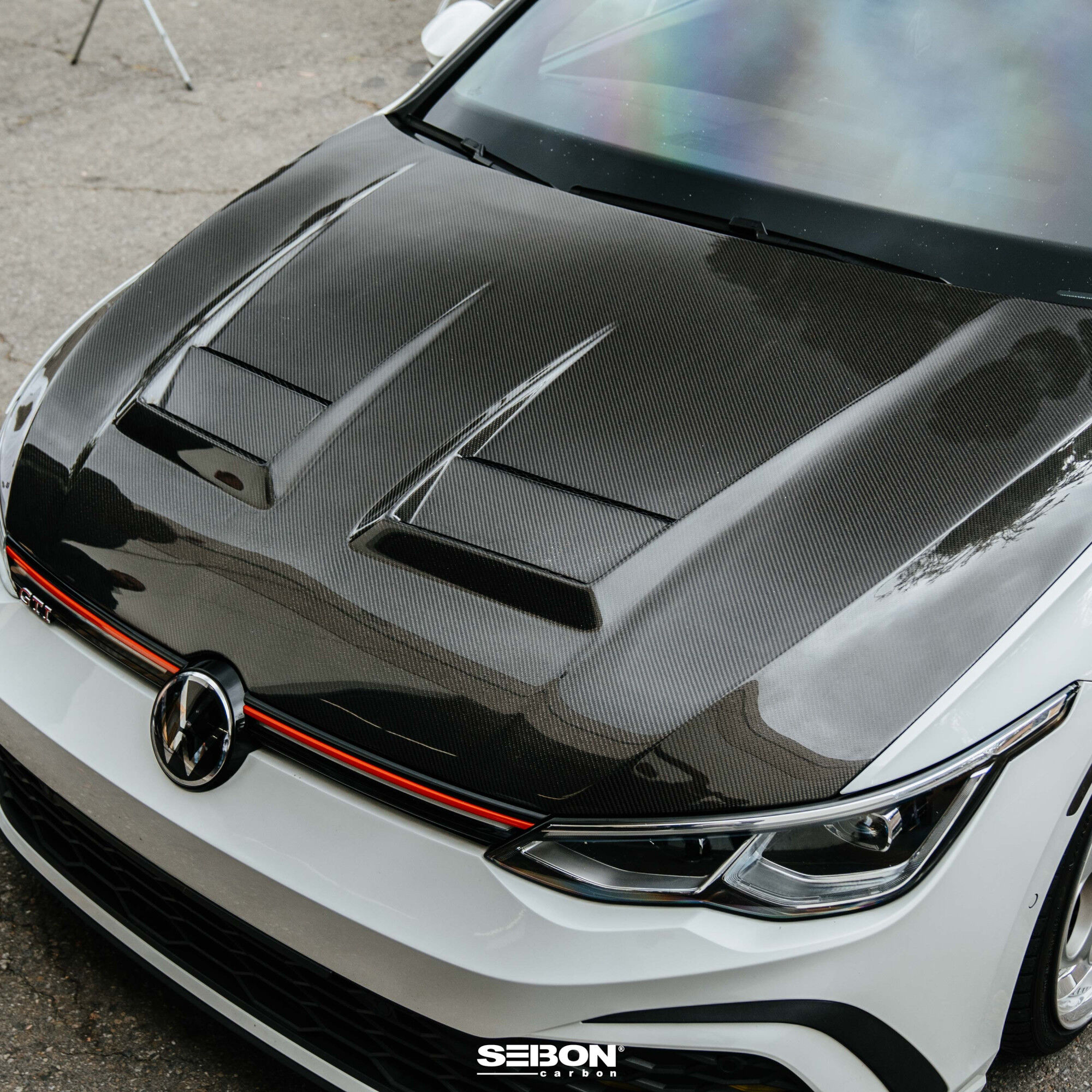 2022 Volkswagen GTI MK8 DV Style Carbon Fiber Hood by Seibon