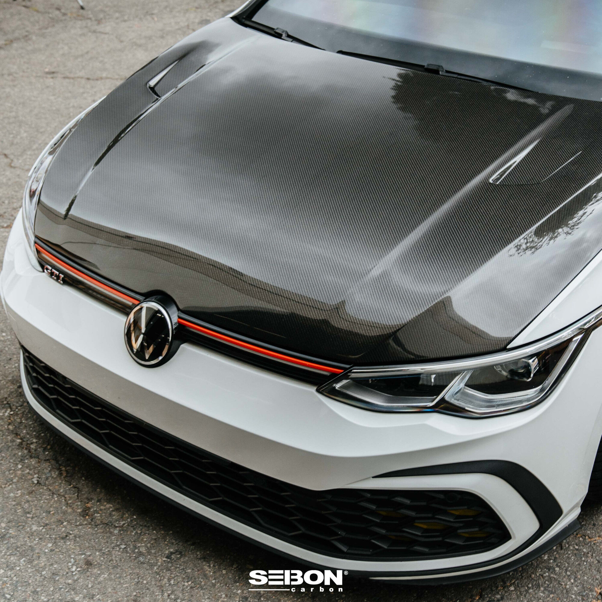 2022 Volkswagen GTI MK8 TM Style Carbon Fiber Hood by Seibon