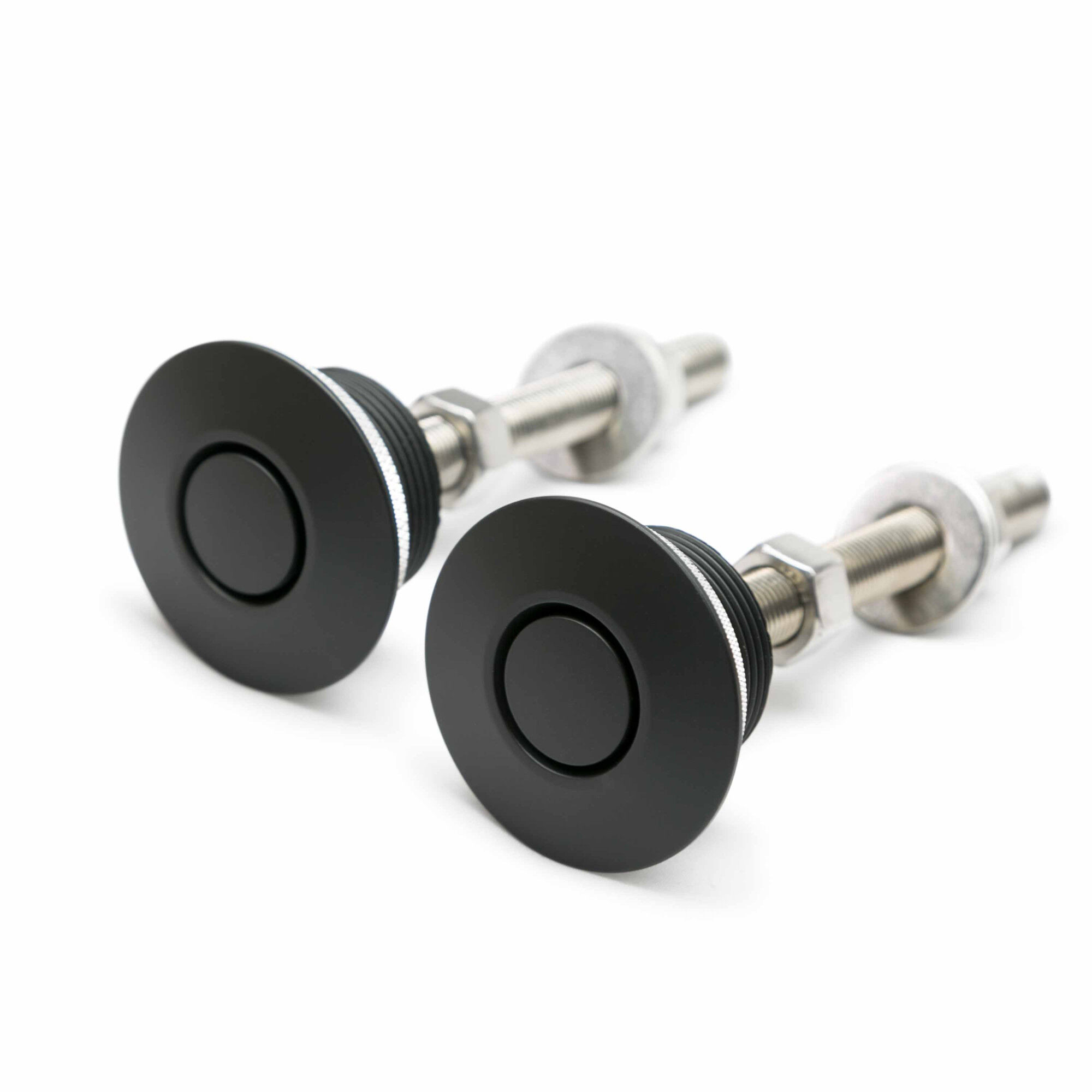 Universal Quik-Latch QL50 Low Profile Hood Pin Kit - Black (2.50 inch DIA) - no lock by Seibon