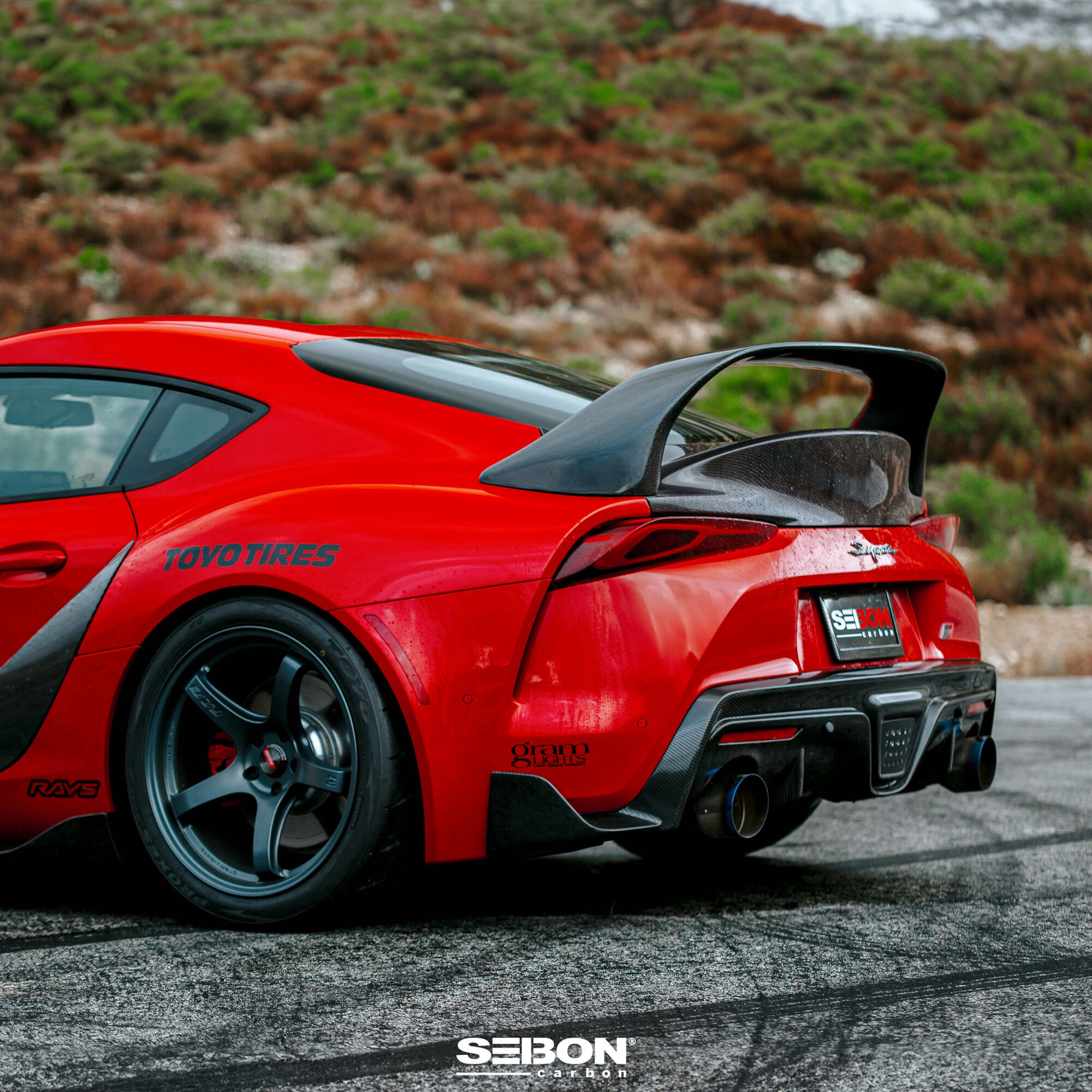 2020-2024 Toyota GR Supra Carbon Fiber Rear Diffuser by Seibon