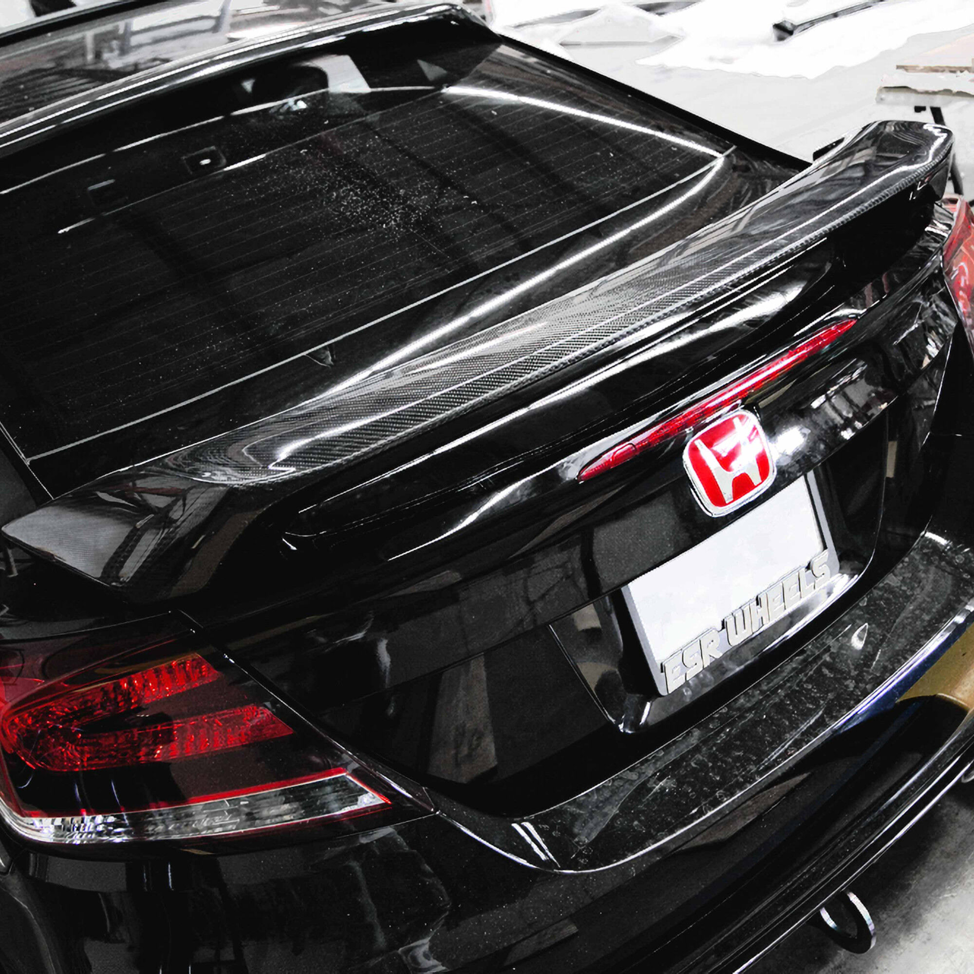 2014-2015 Honda Civic 2DR SI Style Carbon Fiber Rear Spoiler by Seibon