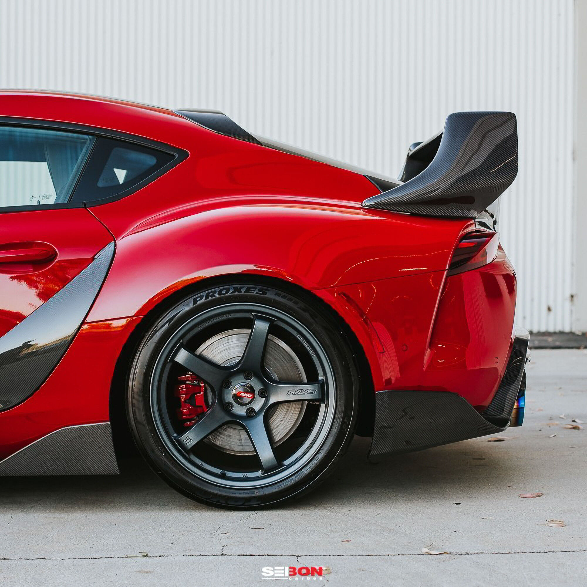 2020-2024 Toyota GR Supra TD Style Carbon Fiber Rear Spoiler by Seibon