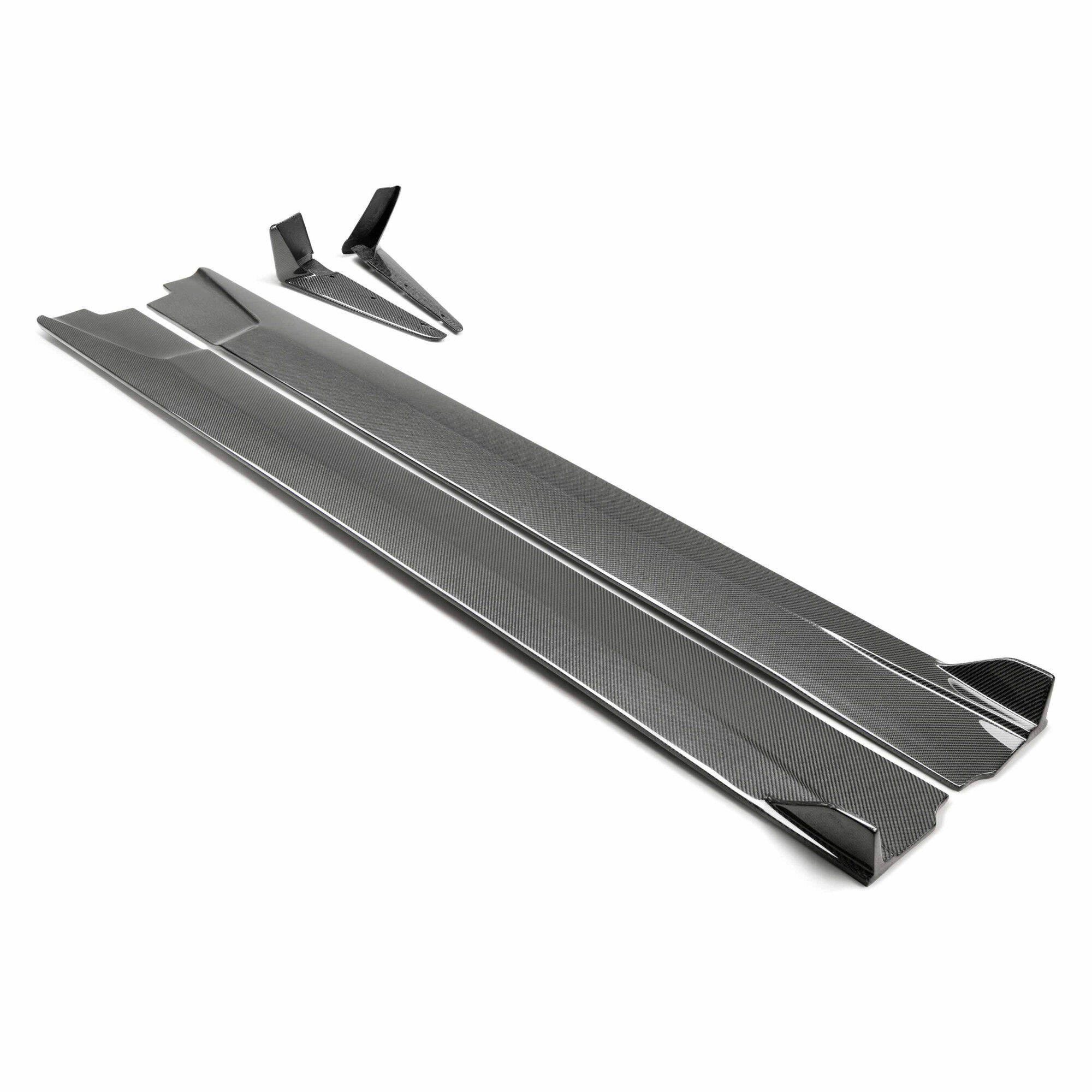2017-2022 Infiniti Q60 TB Style Carbon Fiber Side Skirts by Seibon - SS17INFQ60-TB