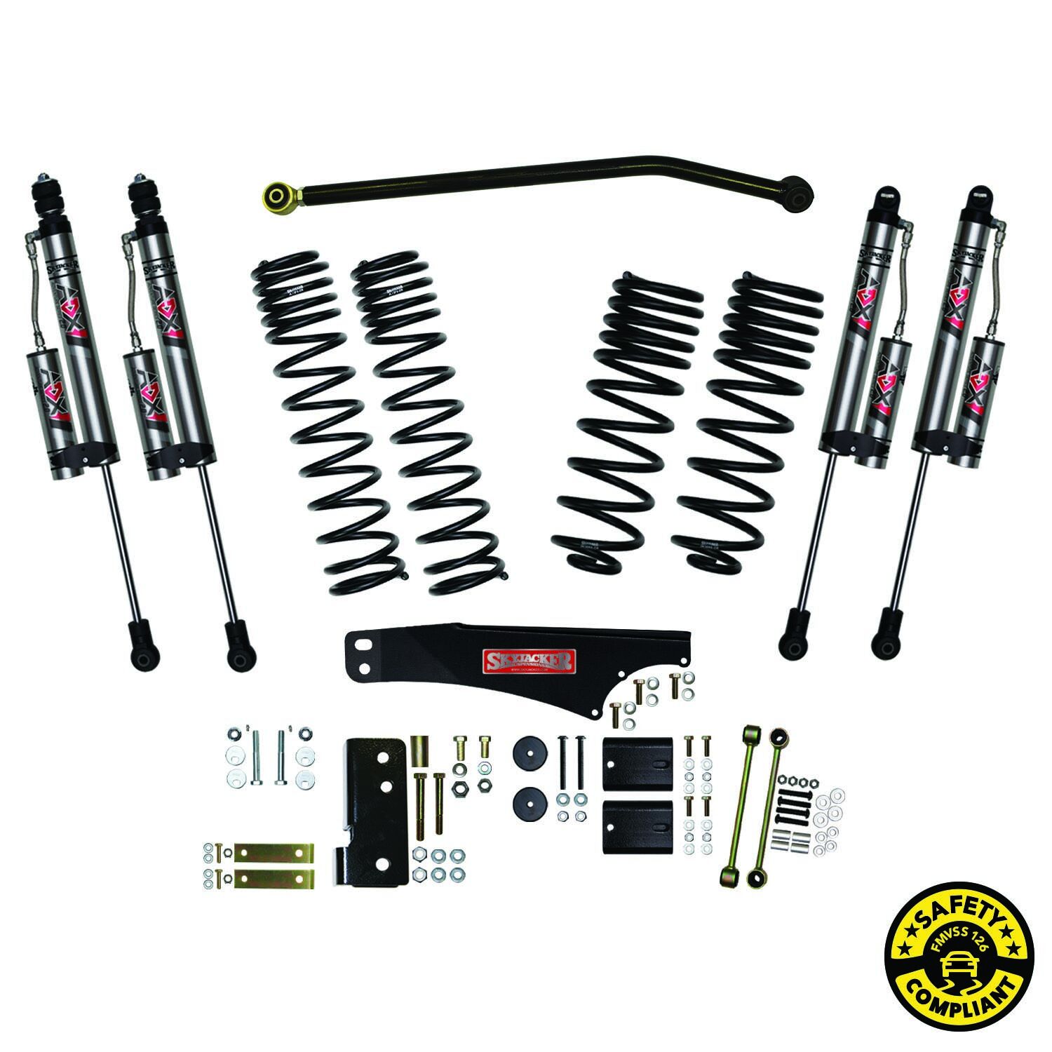 2007-2017 Jeep Wrangler Sahara/ULTD Sahara Lift Kit Front|Rear 3.5 Inch Lift by SkyJacker - JK35BKXLT
