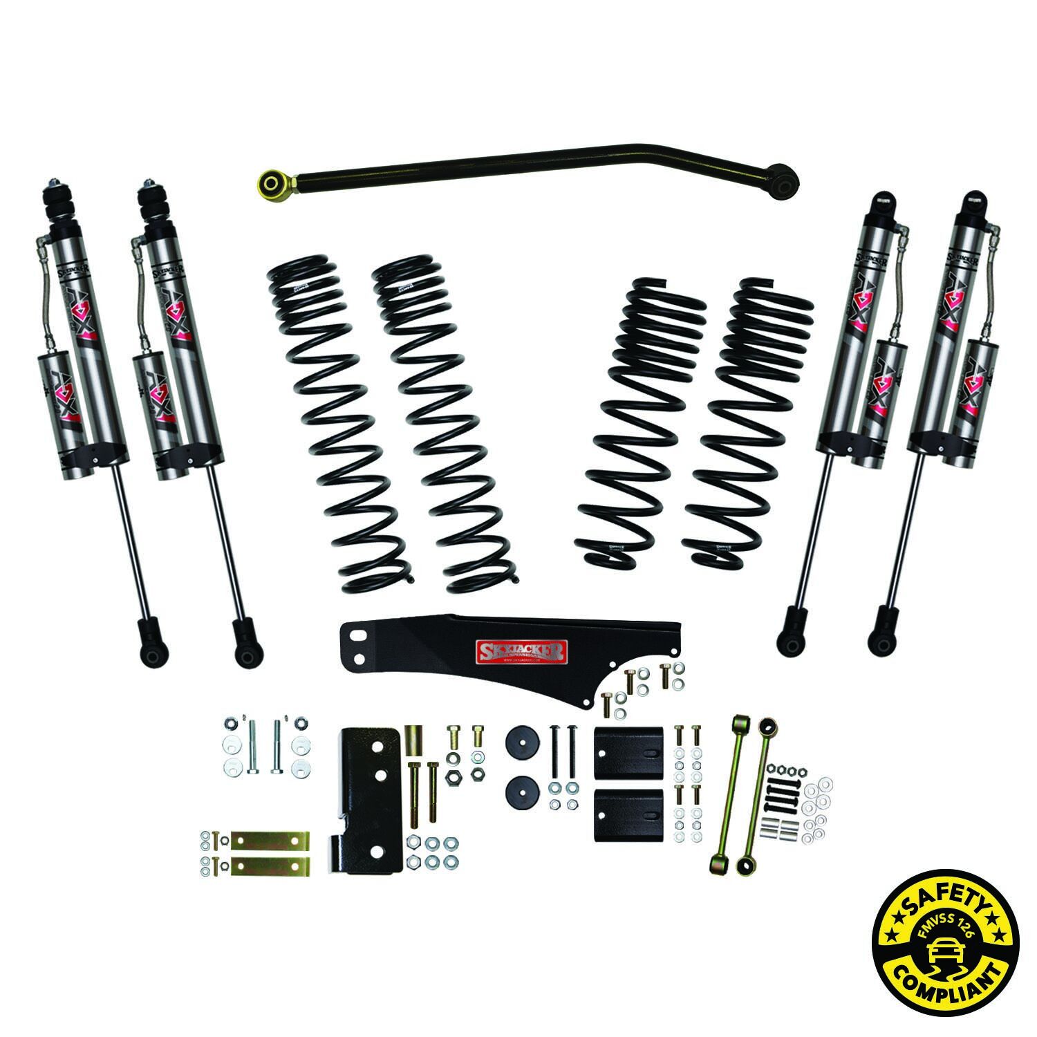 2007-2017 Jeep Wrangler Rubicon/Sahara/ULTD Rubicon/ULTD Sahara Lift Kit Front|Rear 4.0 Inch Lift by SkyJacker - JK40BKXLT